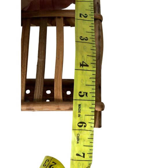 Vintage 70s Bamboo Spice Rack Counter or Wall Hanging - Picture 8 of 9